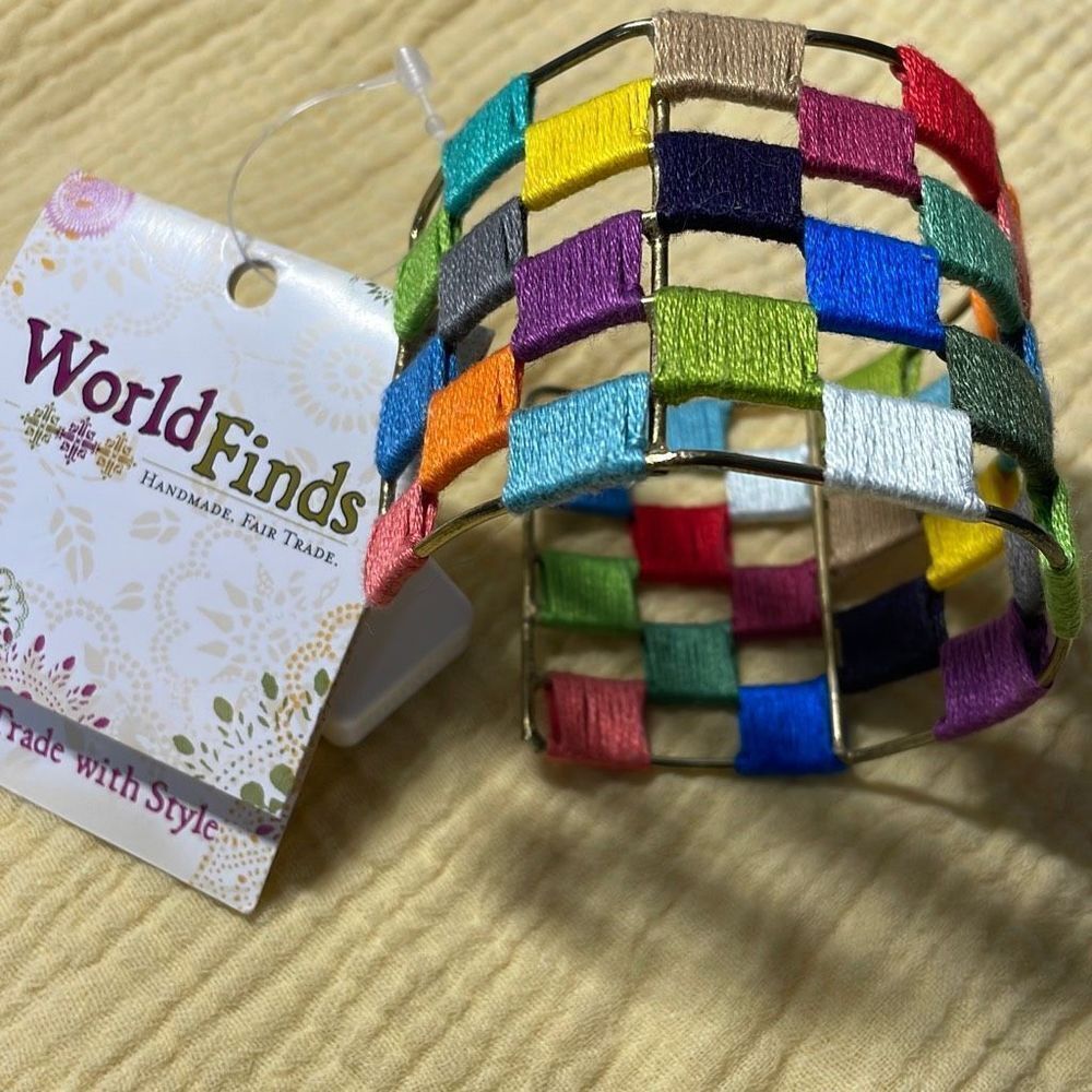 World Finds Adjustable Cuff Bracelet Handmade Fair Trade